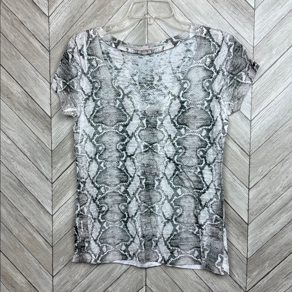 Before + Again Snakeskin Printed Tee M